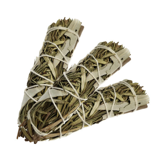 White Sage &amp; Rosemary Bundle (4 inches) - Quantity: 3